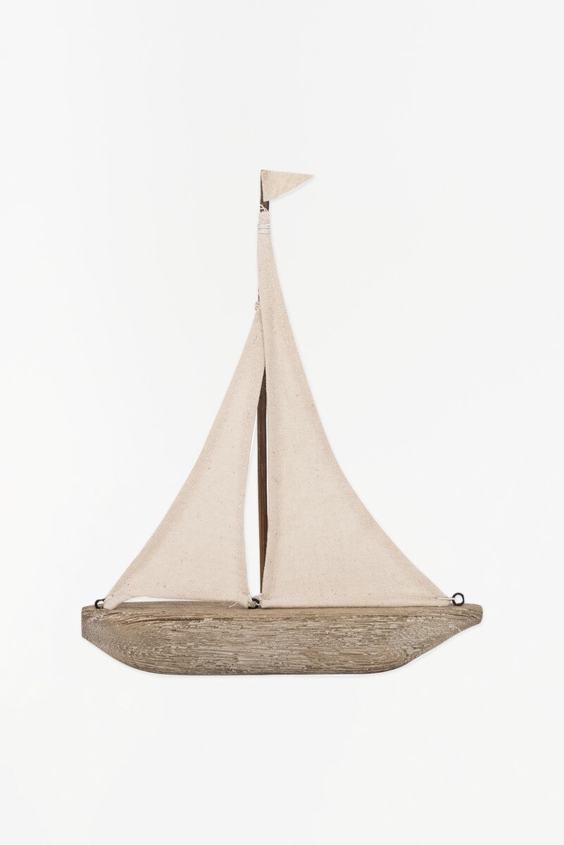 Sailboat with canvas sail, medium