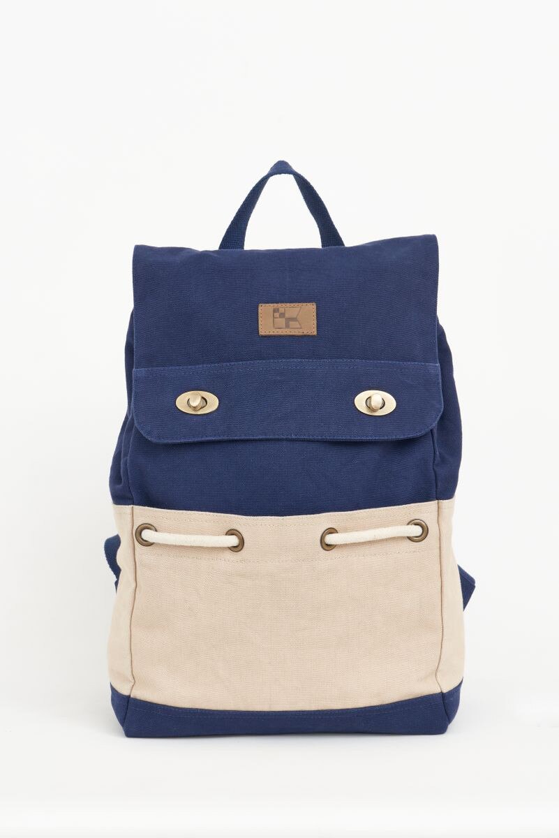 D2217 - Canvas Backpack w/ Rope Detail, L: 11 | Batela USA