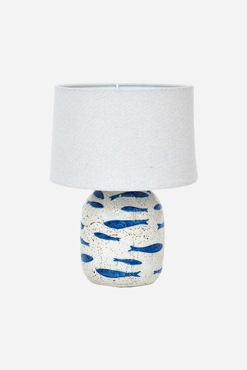 Crackled fish lamp, large
